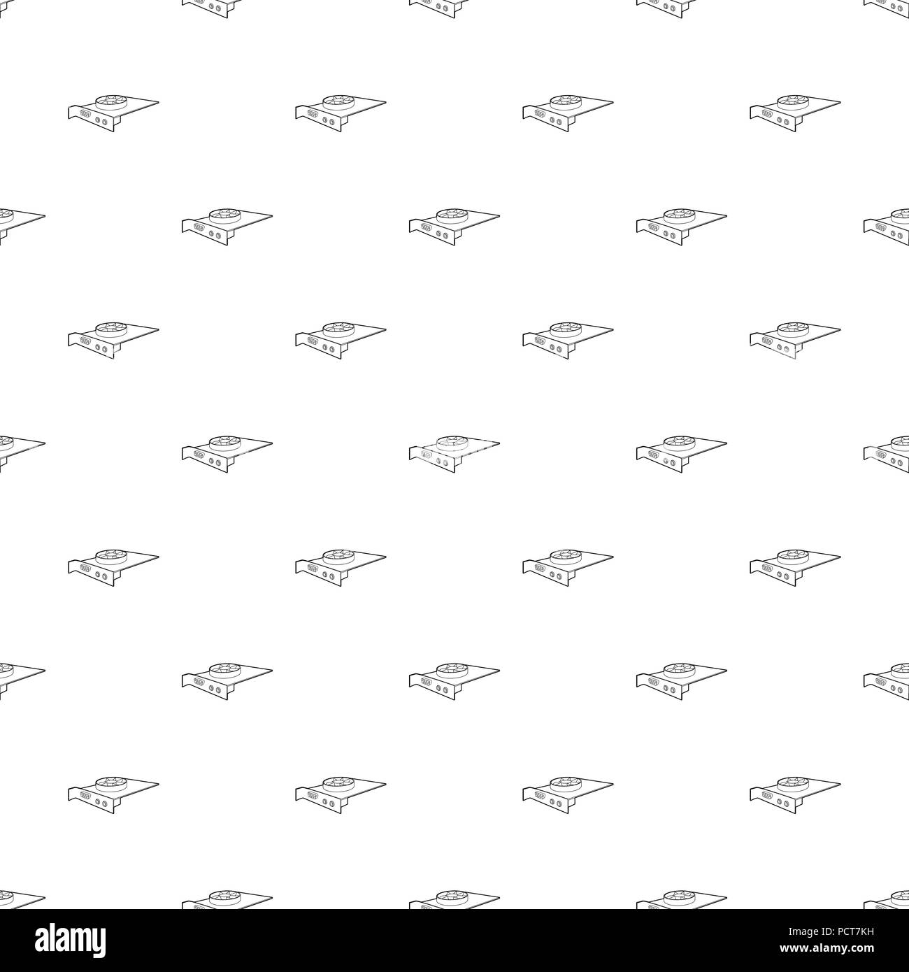 Cpu cooler icon, outline style Stock Vector