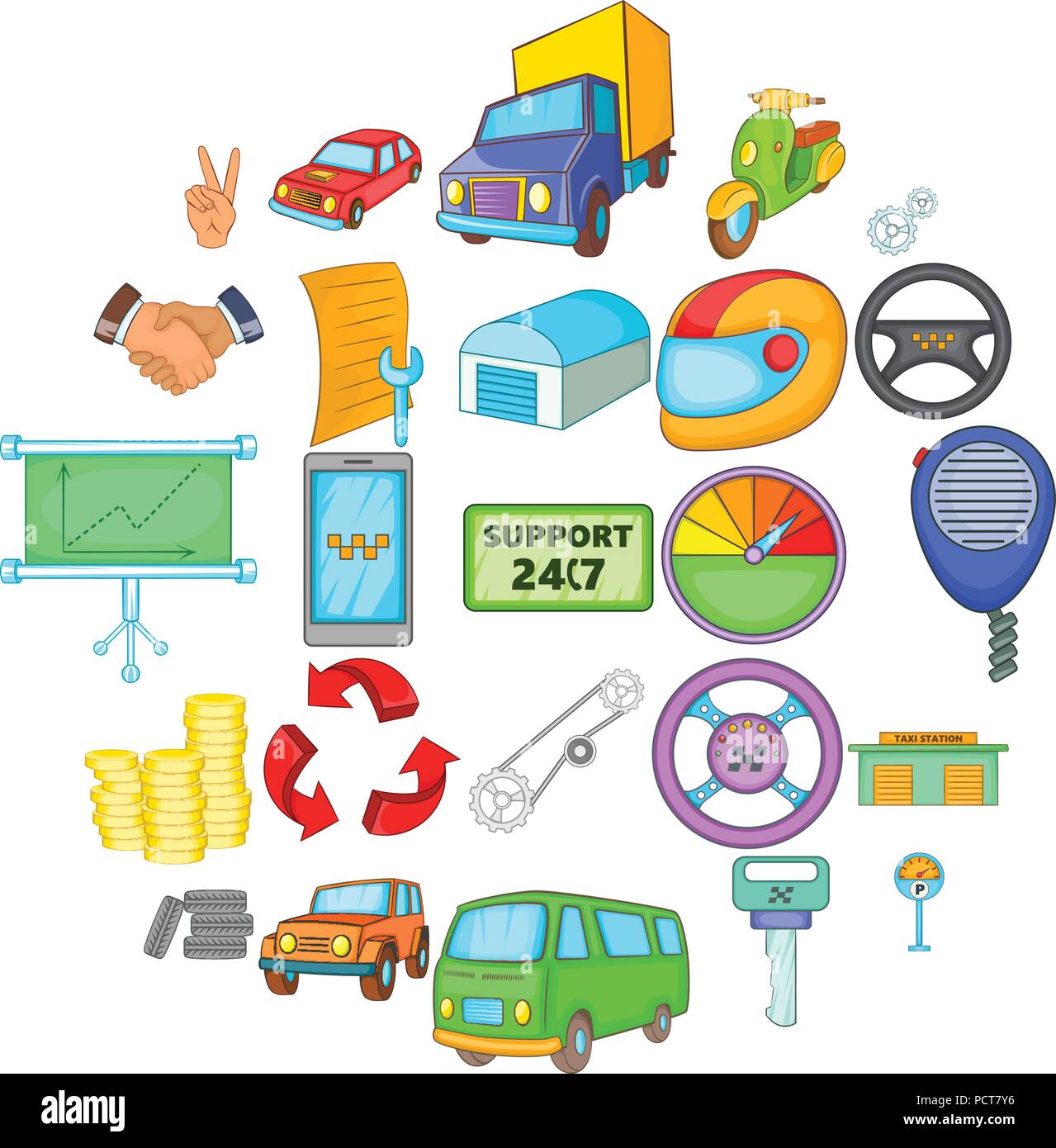 Service icons set, cartoon style Stock Vector Image & Art - Alamy