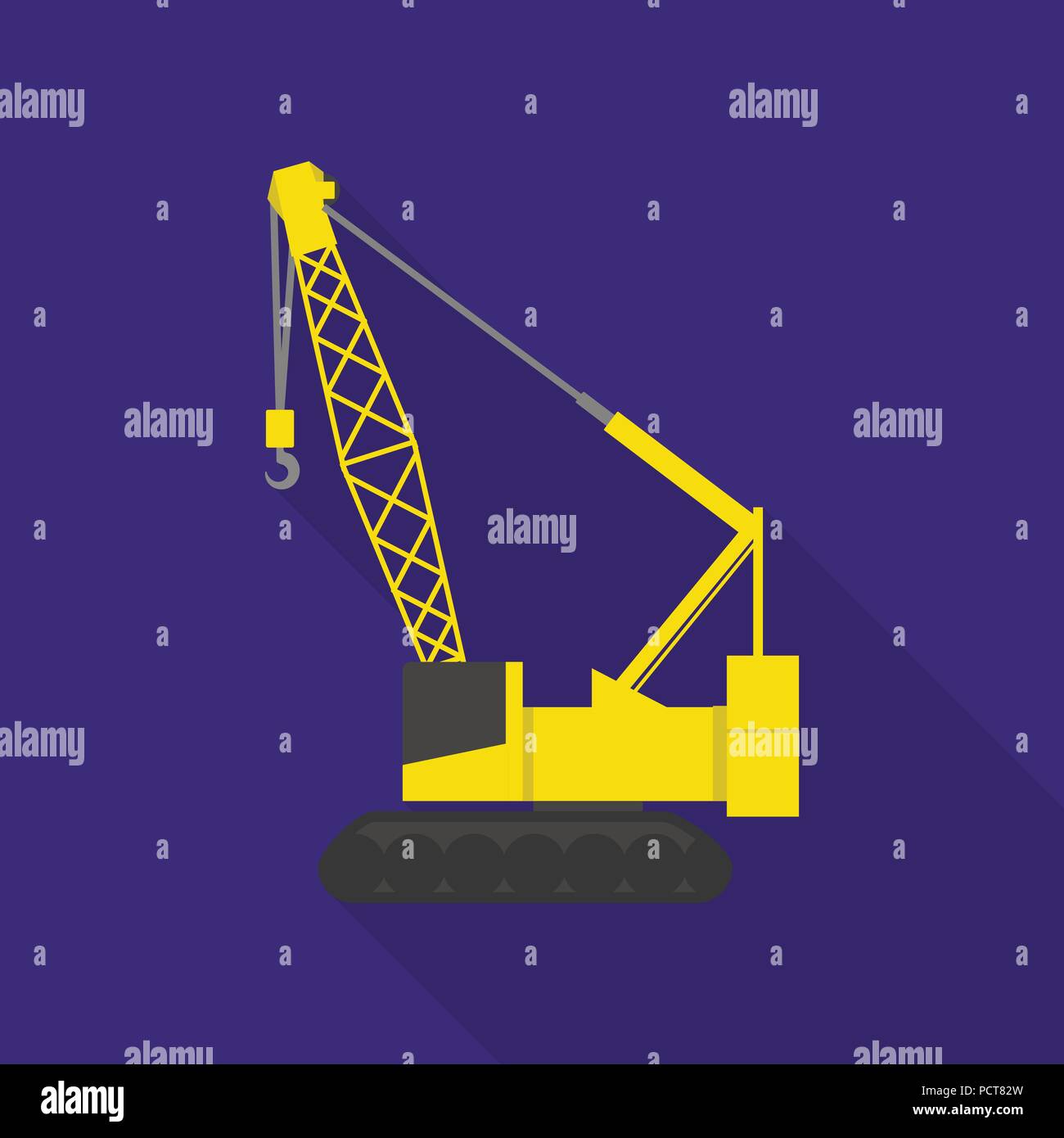 Excavator crane icon, flat style Stock Vector Image & Art - Alamy