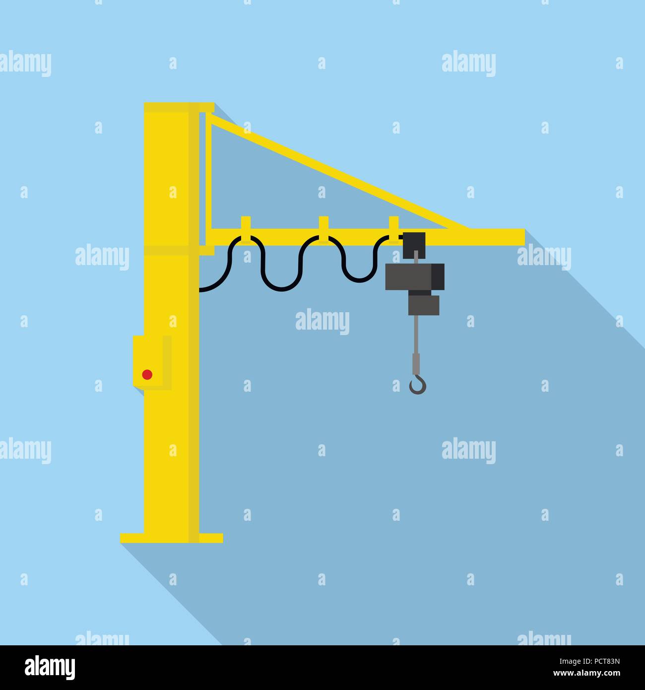 Industrial lift crane icon, flat style Stock Vector Image & Art - Alamy