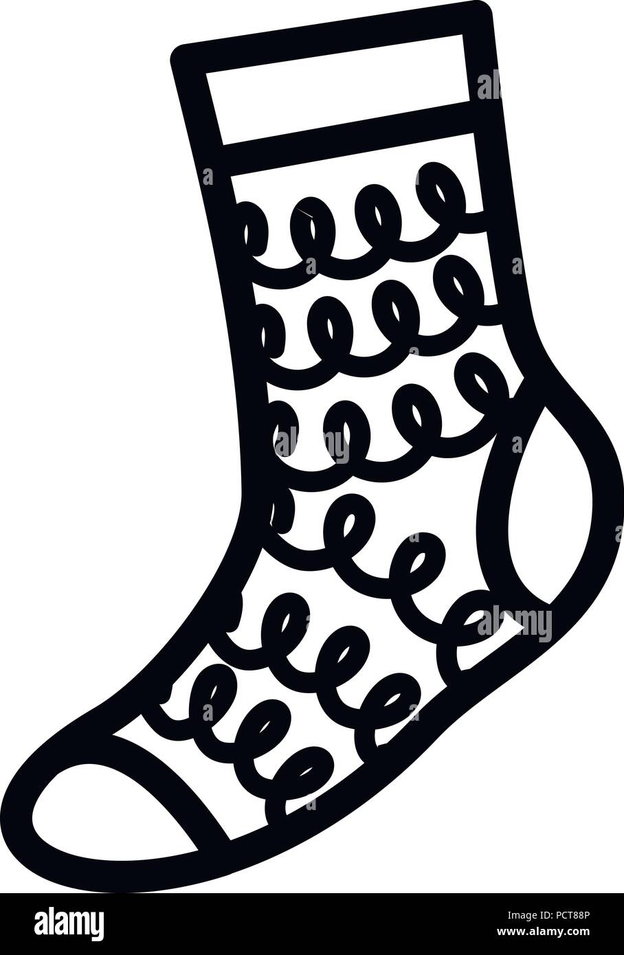 Wool sock icon, simple style Stock Vector