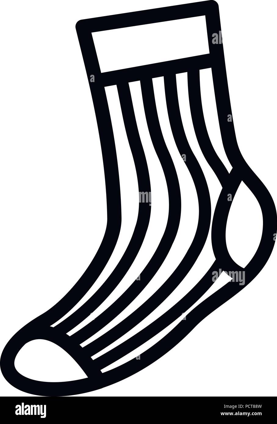 Sport sock icon, simple style Stock Vector