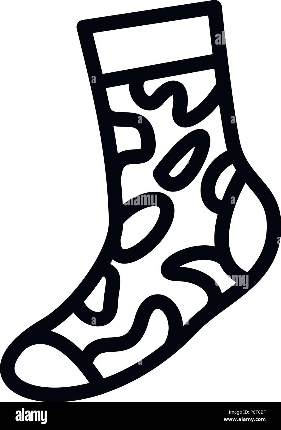 Army sock icon, simple style Stock Vector