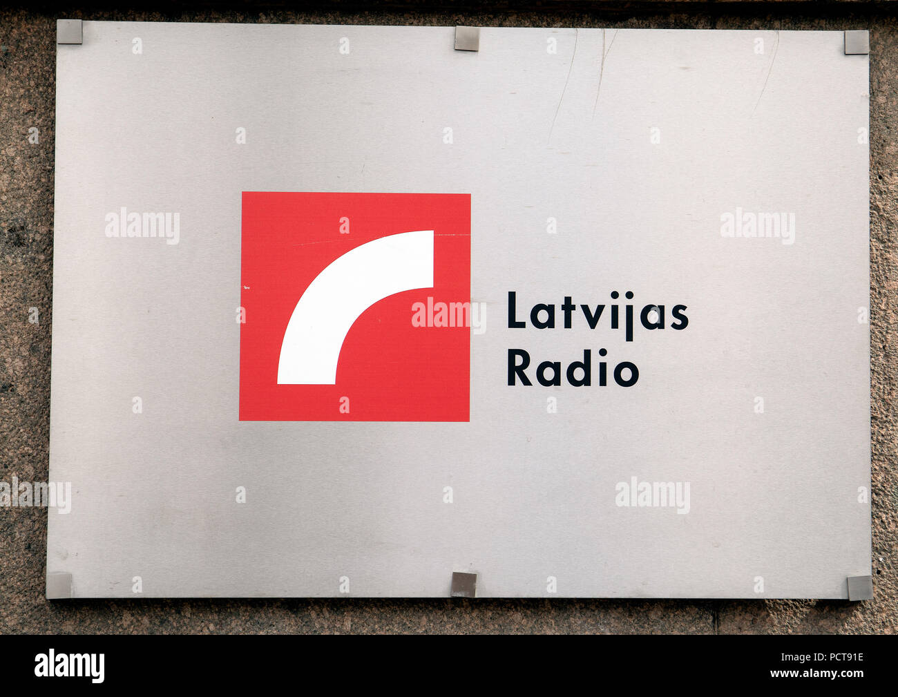 Inscription Radio of Latvia in Latvian - Latvijas radio Stock Photo - Alamy