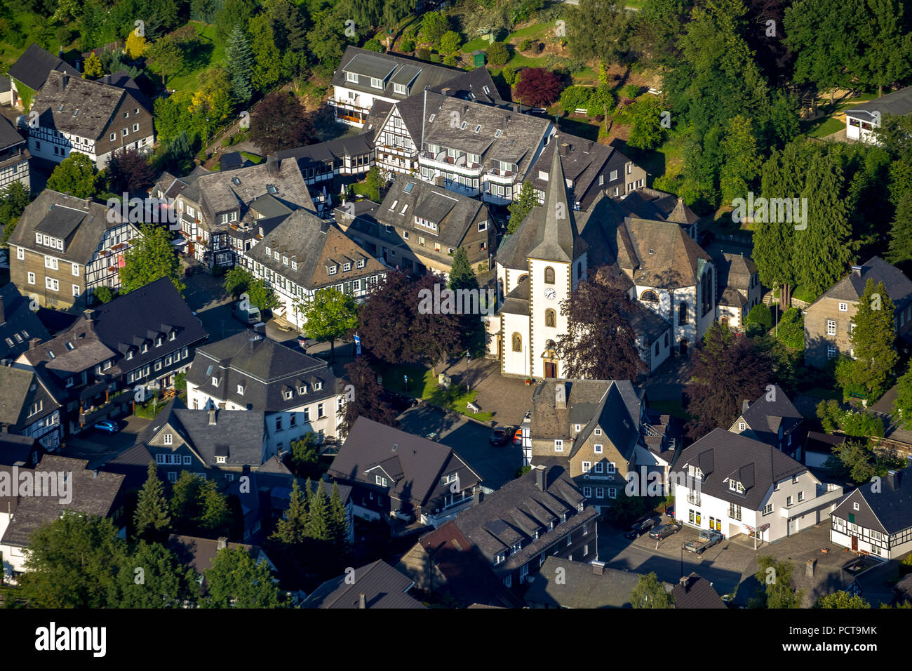 Aerial photo, Bödefeld, Schmallenberg, Hochsauerland (district), North Rhine-Westphalia, Germany Stock Photo