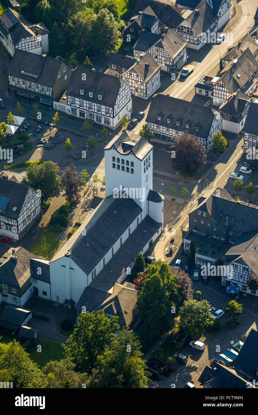Aerial photo, Bad Fredeburg, Schmallenberg, Hochsauerland (district), North Rhine-Westphalia, Germany Stock Photo