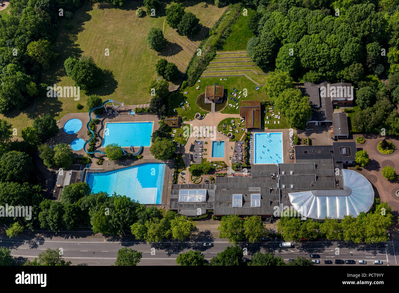 Vonderort Revierpark with earth sauna, Oberhausen, Ruhr area Stock Photo -  Alamy