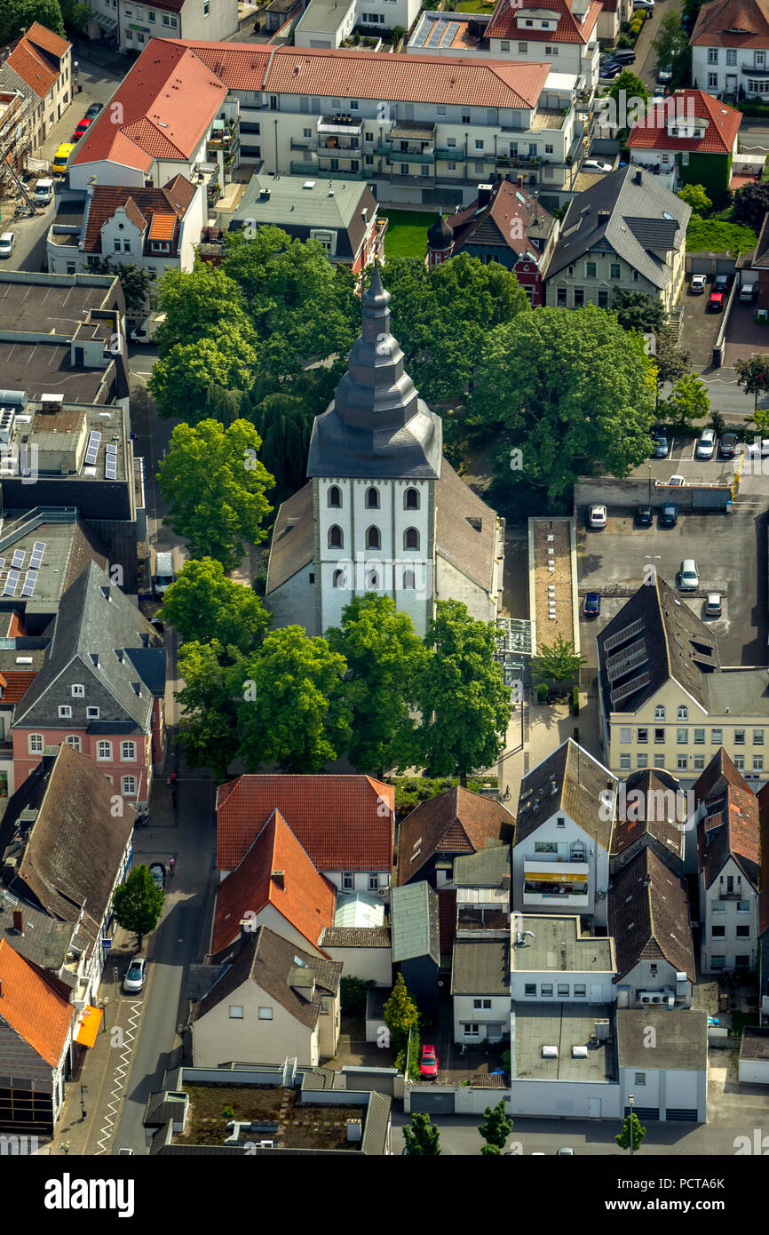 Church of Saint James, aerial photo, Lippstadt, East Westphalia, North Rhine-Westphalia, Germany Stock Photo