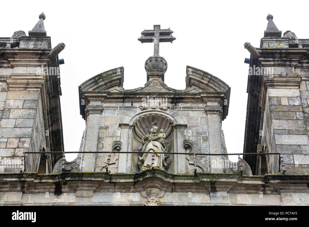 Facade of Braga Cathedral, Braga, Braga District, Portugal, Europe Stock Photo