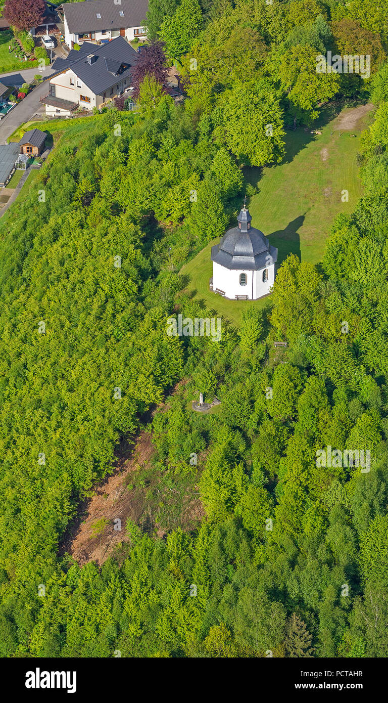 Oberveischede, maybe future gold village 2013, aerial view of Olpe Stock Photo