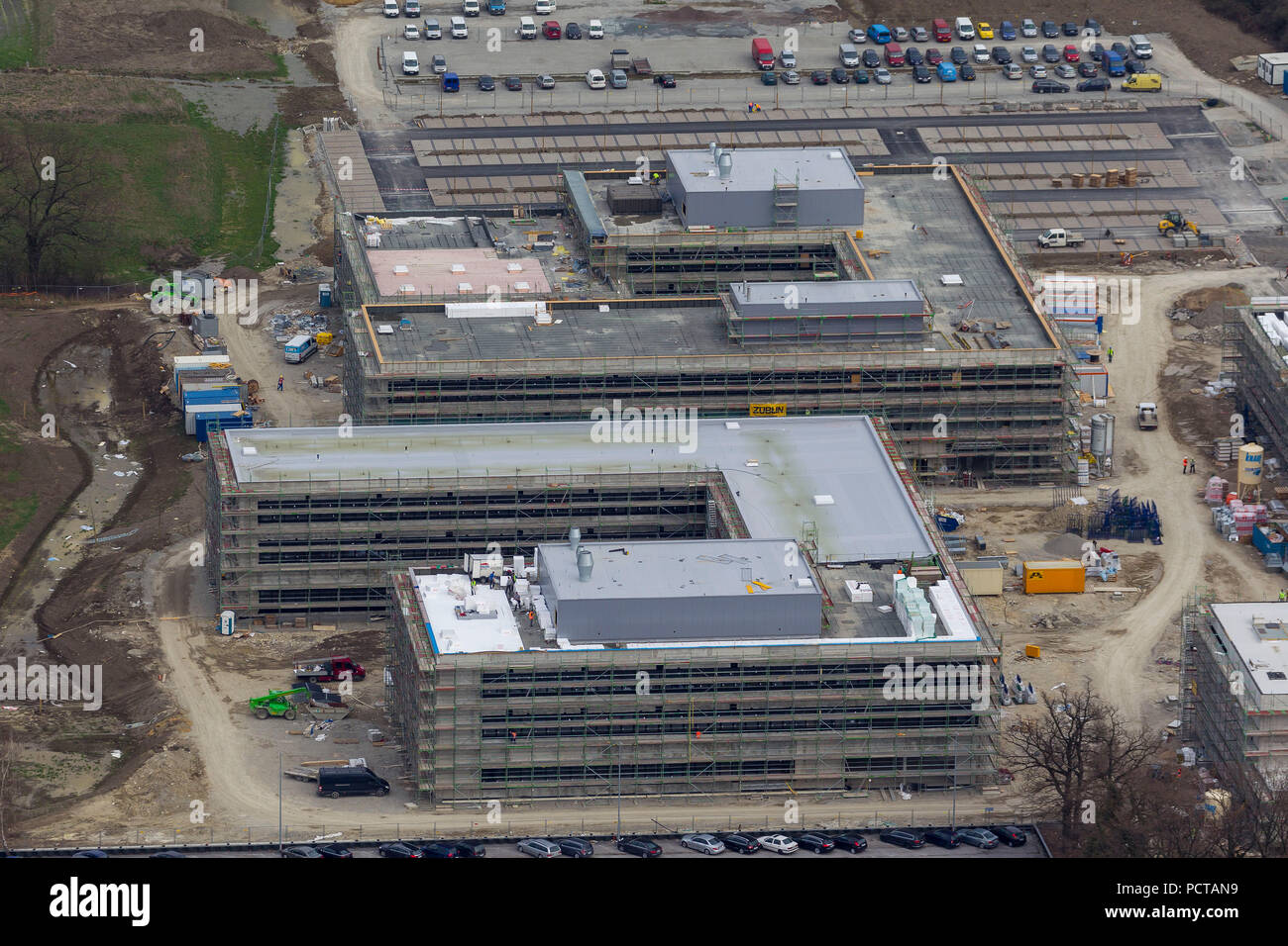 Hochschule Lippstadt Hamm, HSLH, new university locations, construction site documentation, Lippstadt, North Rhine-Westphalia, Germany, Europe Stock Photo