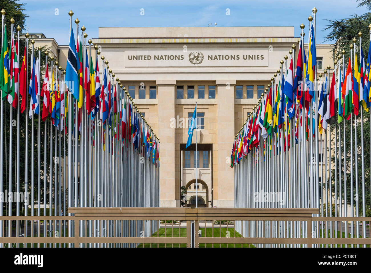 Palace of Nations Palais des Nations, Geneva, Canton of Geneva, Western Switzerland, Switzerland Stock Photo