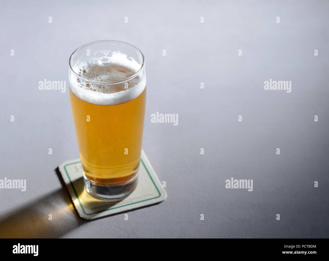 beer glass, beer mix, beer and lemonade, Radler Stock Photo