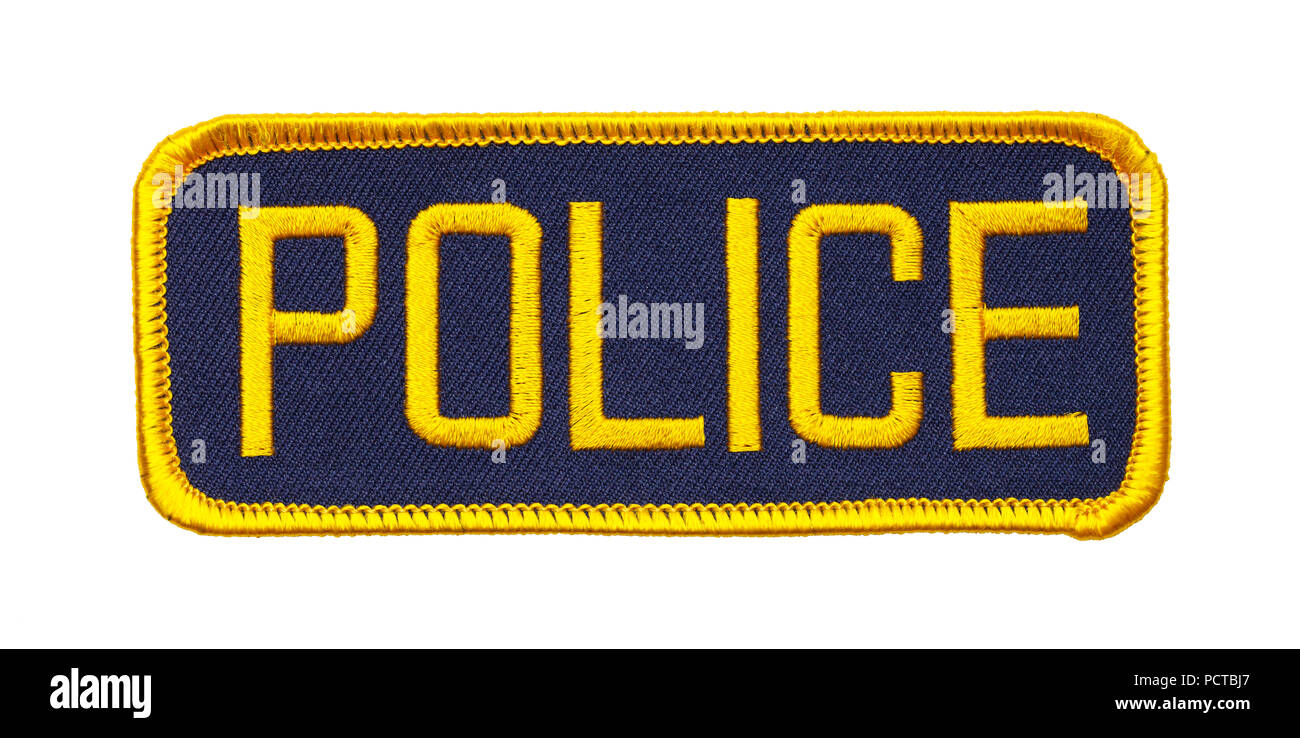 Embroidered Sheriff Patch, White Letters on Black Background