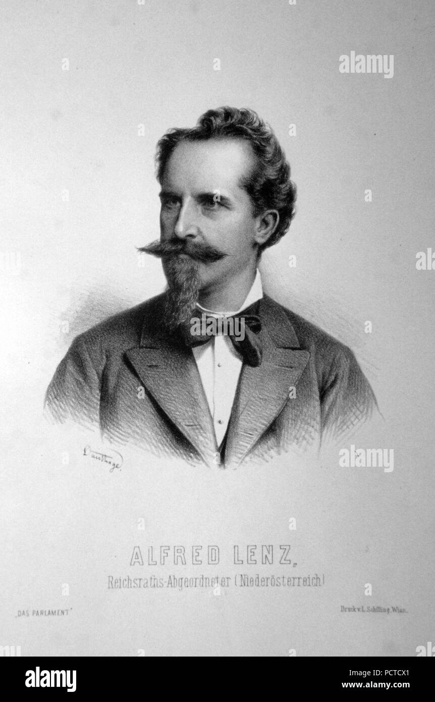 Alfred von Lenz Litho. Stock Photo
