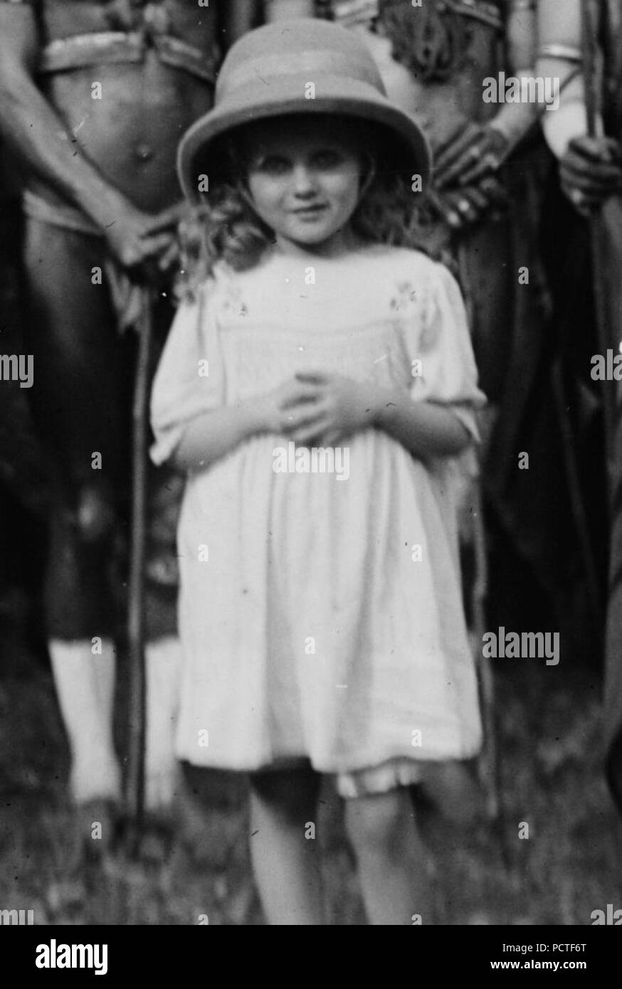 Alice Sheldon aka James Tiptree, Jr. with Kikuyu people (cropped Stock Photo Alamy