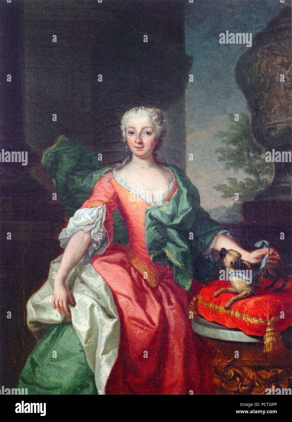 Aloysia von Plettenberg geb. Gräfin Lamberg, Kappers, c. 1740 . Stock Photo