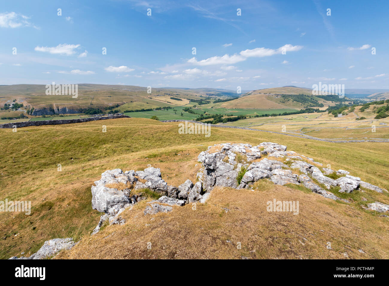 View of Conistone Pie mountain in the Yorkshire Dales National Park Stock Photo