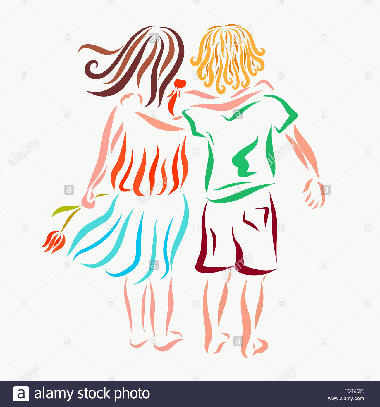 Boy And Girl Friendship And Romance Stock Photo 214441607 Alamy