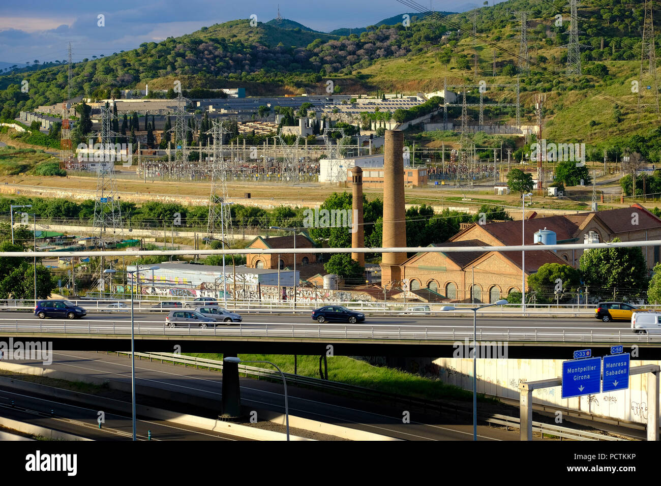 Urban landscape in Santa Coloma de Gramanet, an area of the metropolitan area of Barcelona of lower middle class residences Stock Photo