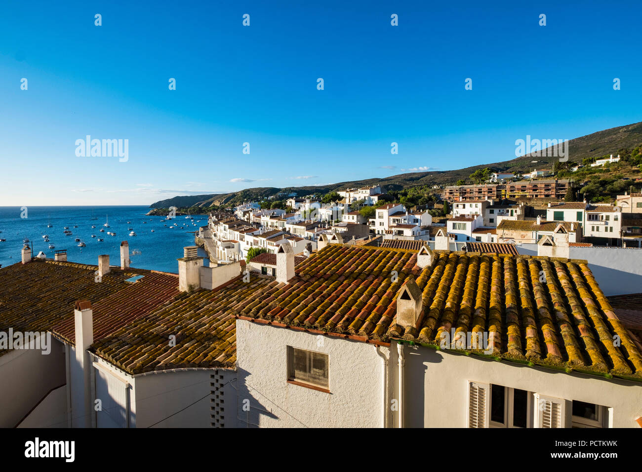 The fishing village of Cadaques is one of the main tourist destinations of the Costa Brava in the province of Gerona in Catalonia Spain Stock Photo