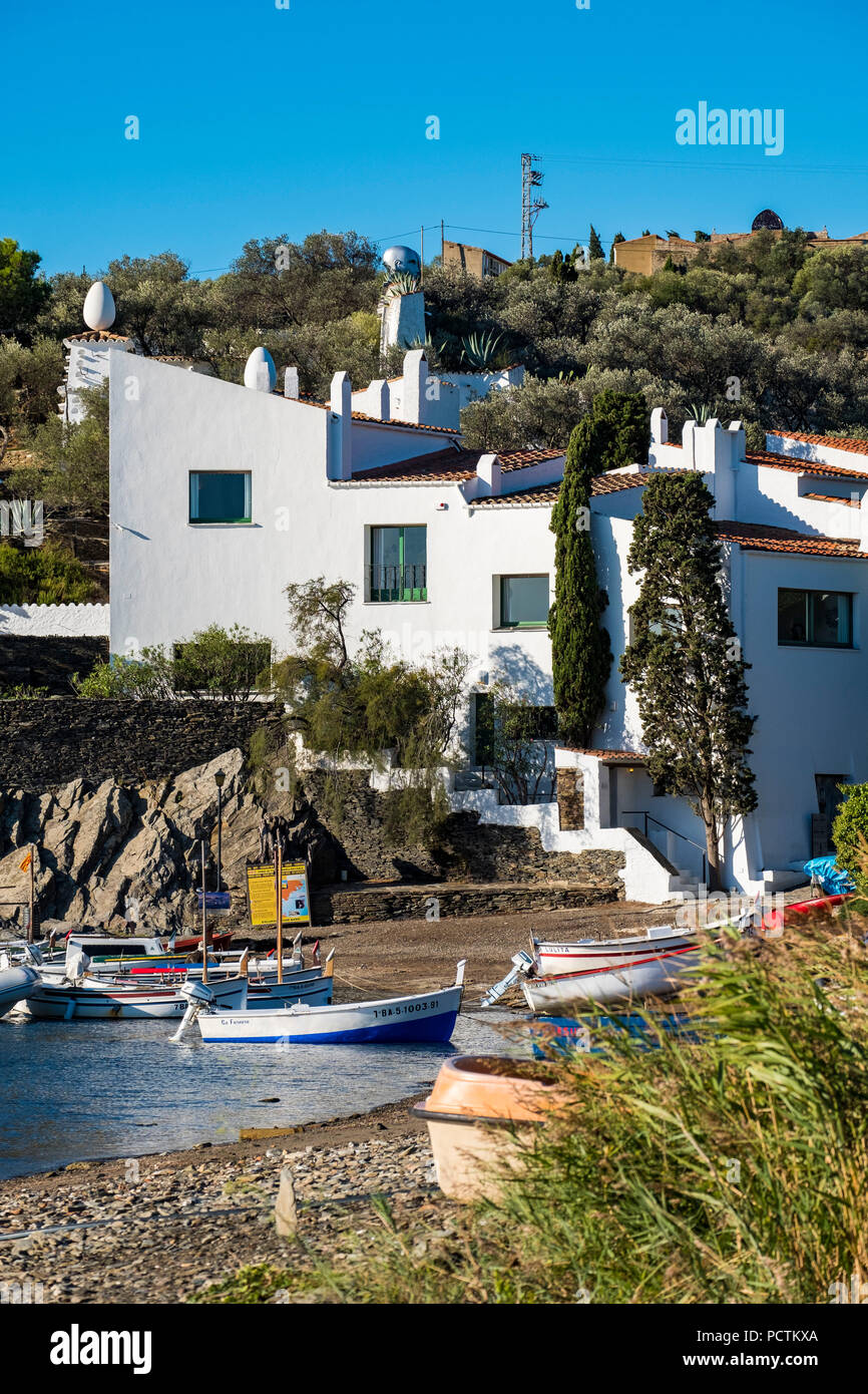 Exterior view of the house museum of the surrealist painter Salvador Dali  in Portlligat in the natural reserve of Cap de Creus north of the Costa  Brava in the province of Gerona