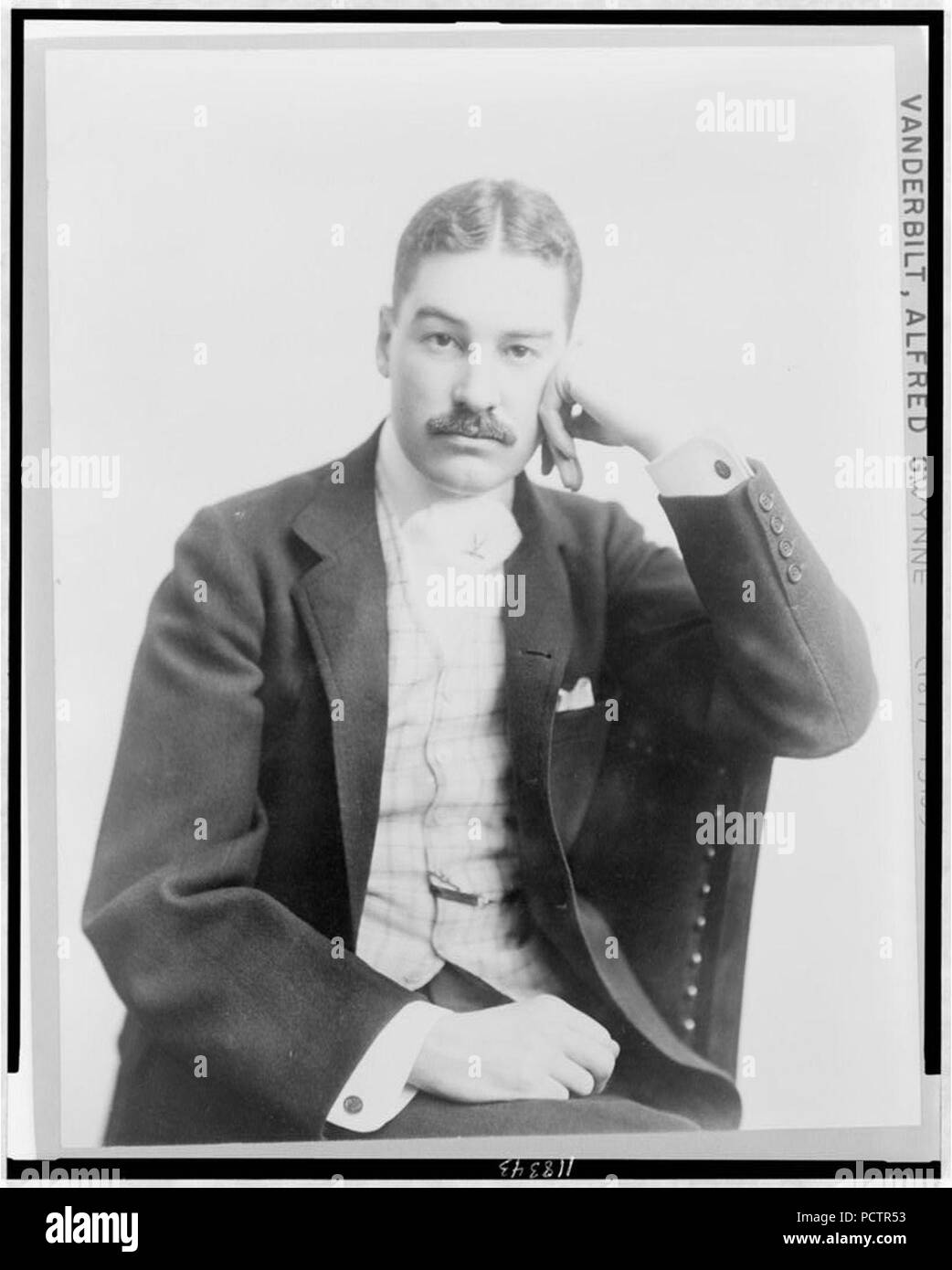 Alfred Gwynne Vanderbilt, Half-length Portrait, Seated, Facing Front 