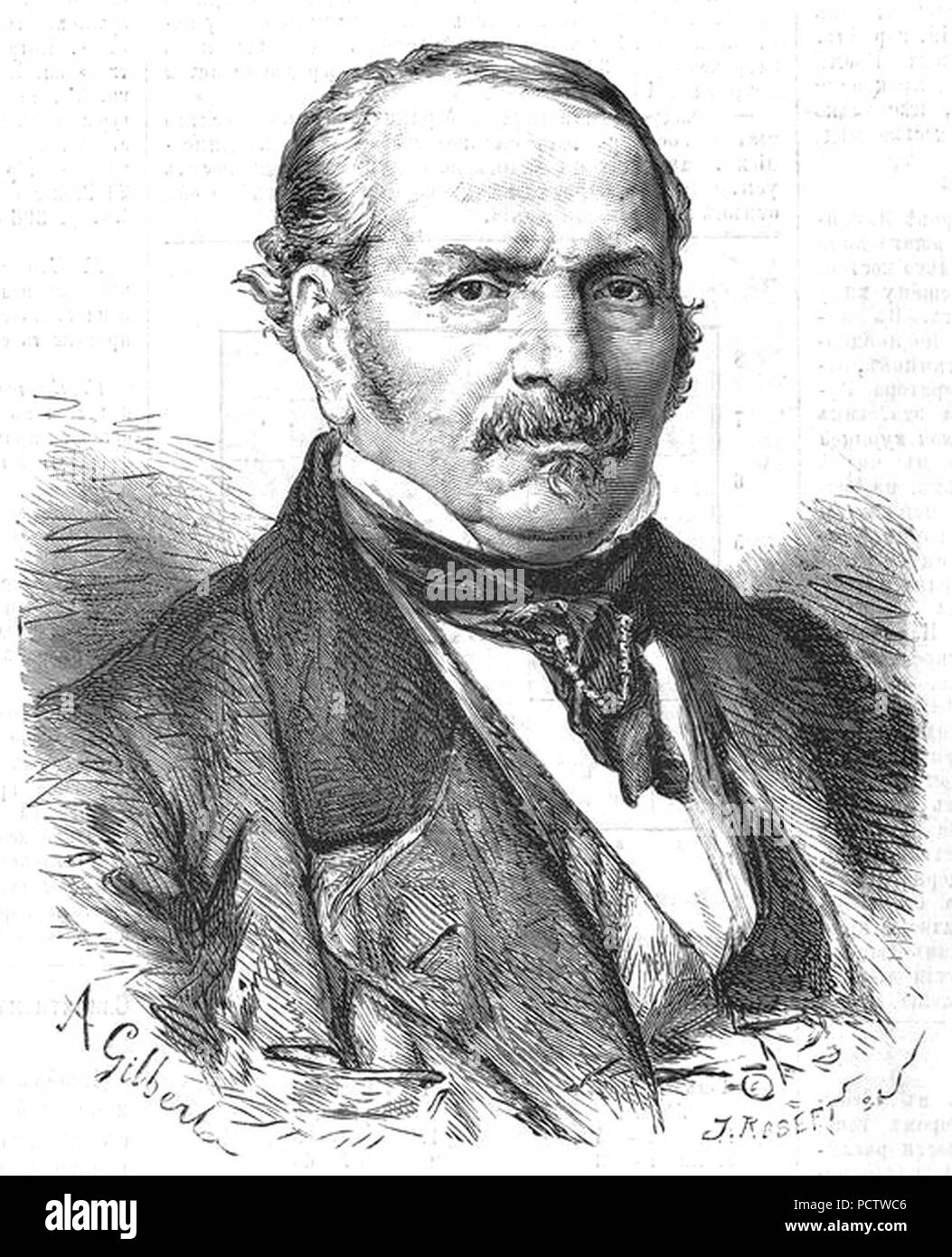 Allan Kardec L'Illustration 10 avril 1869. Stock Photo