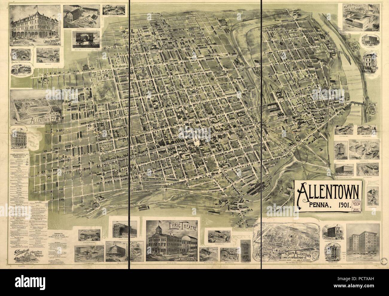 Allentown, Penna. 1901. Stock Photo