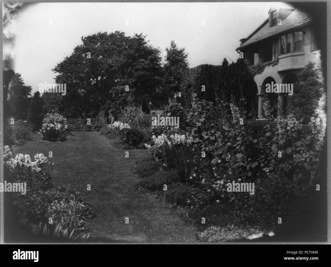 Allgater, the home of the Horatio Gates Lloyd family, formal gardens Stock Photo