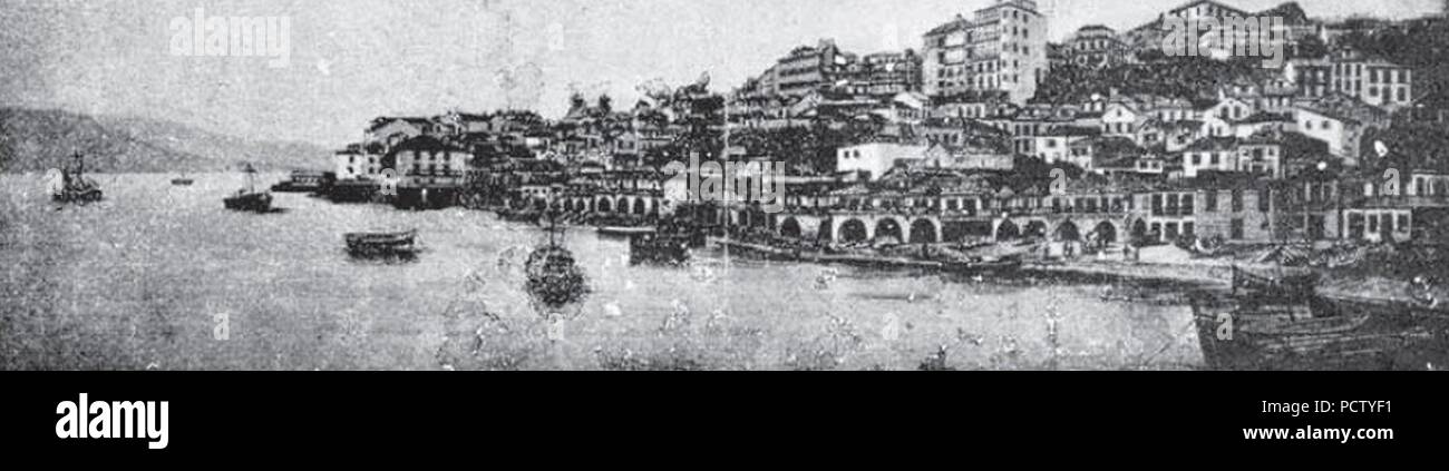 Almanaque Gallego, 1898, p. 47, Vista de Vigo, lado del poniente. Stock Photo