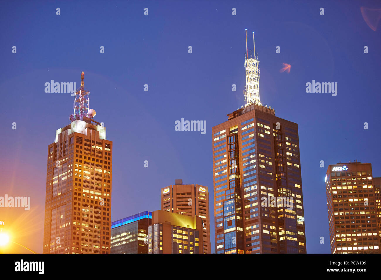 View of Fitzroy at the Yarra River, urban landscape, Melbourne, Victoria, Stock Photo