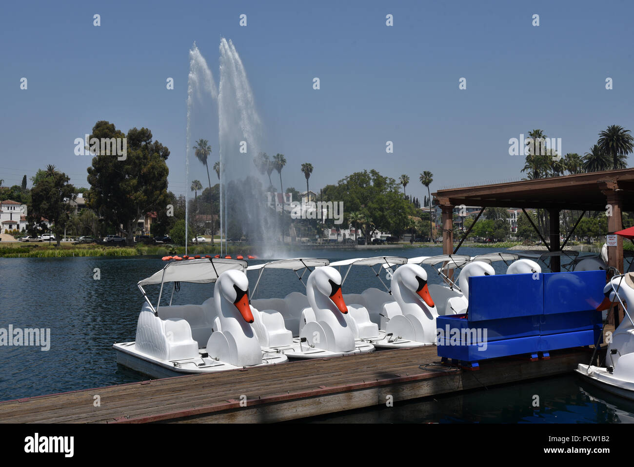 Echo Park Lake Swan Boats