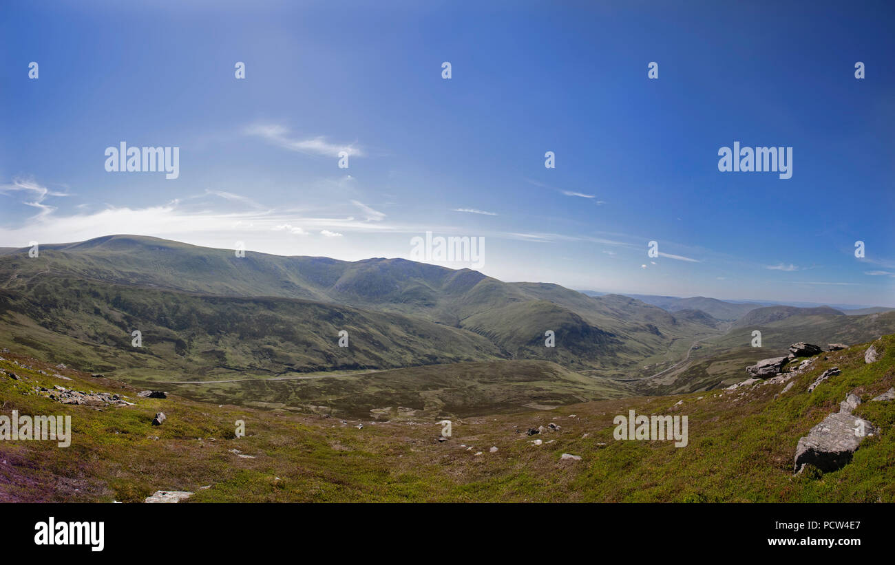 Landscape view from Glenshee mountain top Stock Photo
