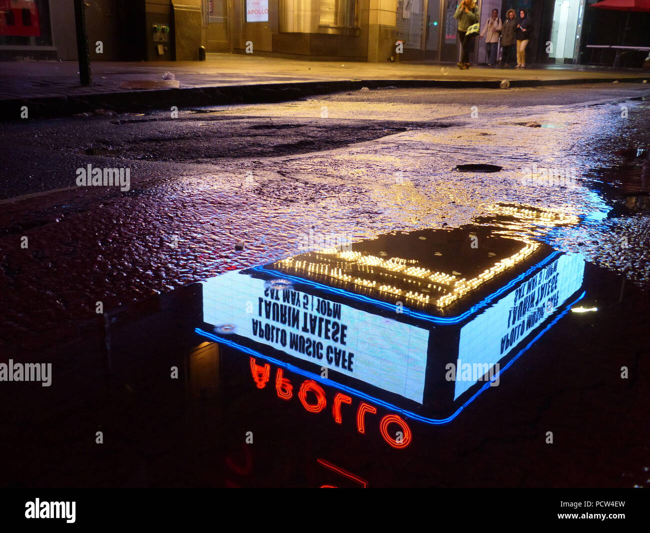 The Apollo Theater at 253 West 125th Street between Adam Clayton Powell Jr. Boulevard and Frederick Douglass Boulevard in the Harlem neighborhood of Manhattan, New York City Stock Photo