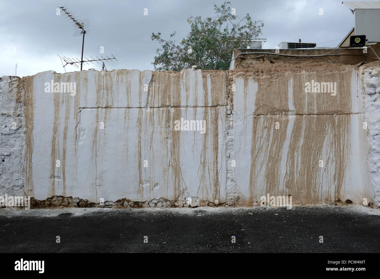 Crying wall in Athens, Greece, Europe Stock Photo