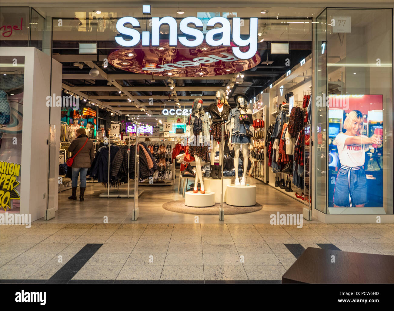 Sinsay store in Galeria Krakowska. Sinsay is one of brands of LPP S. A.  (Lubianiec Piechocki and Partnerzy) is a large Polish retailing company  based in Gdansk whose brands include: Reserved, Reserved