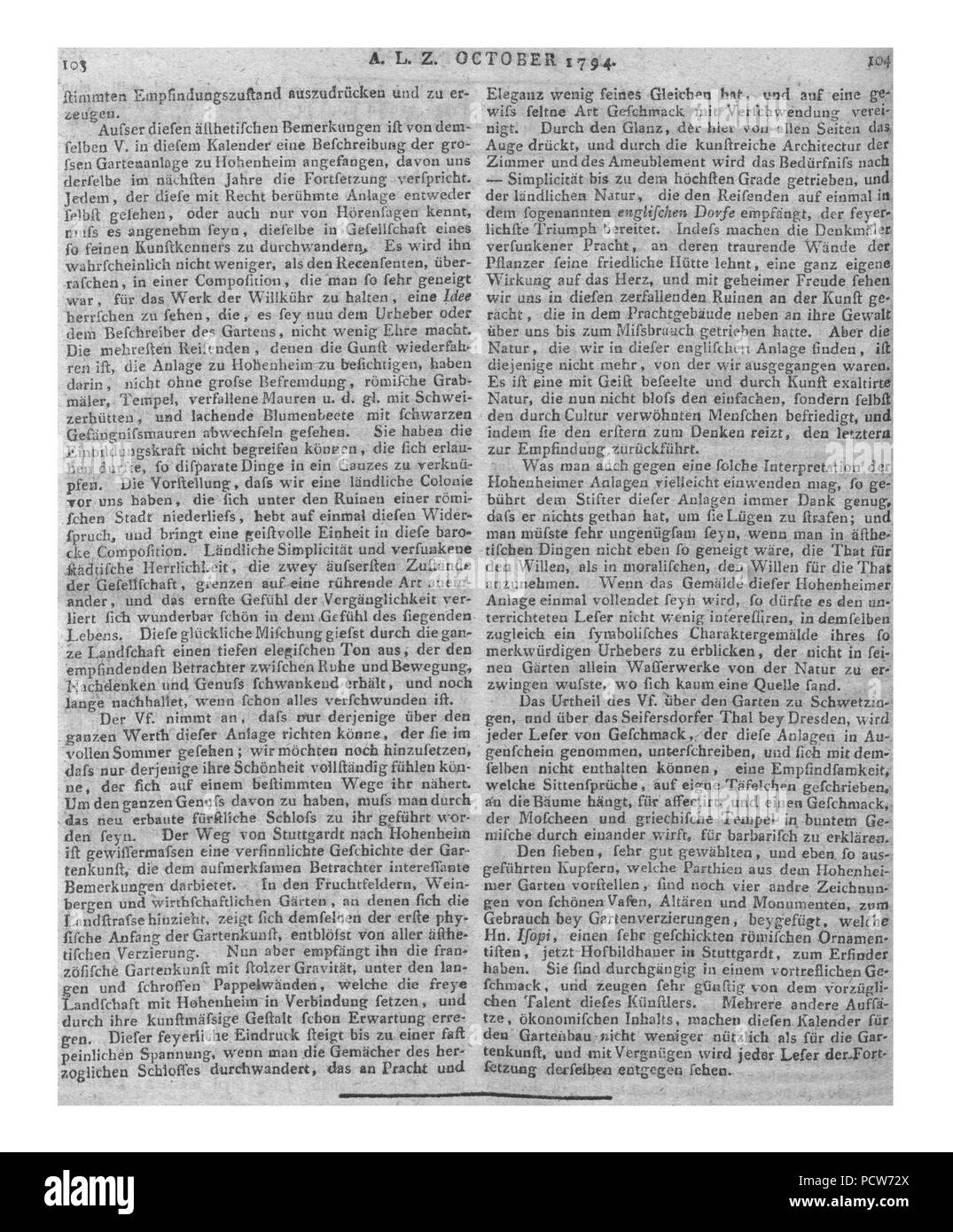 Allgemeine Literatur-Zeitung 1794 Bd.3 4 471. Stock Photo