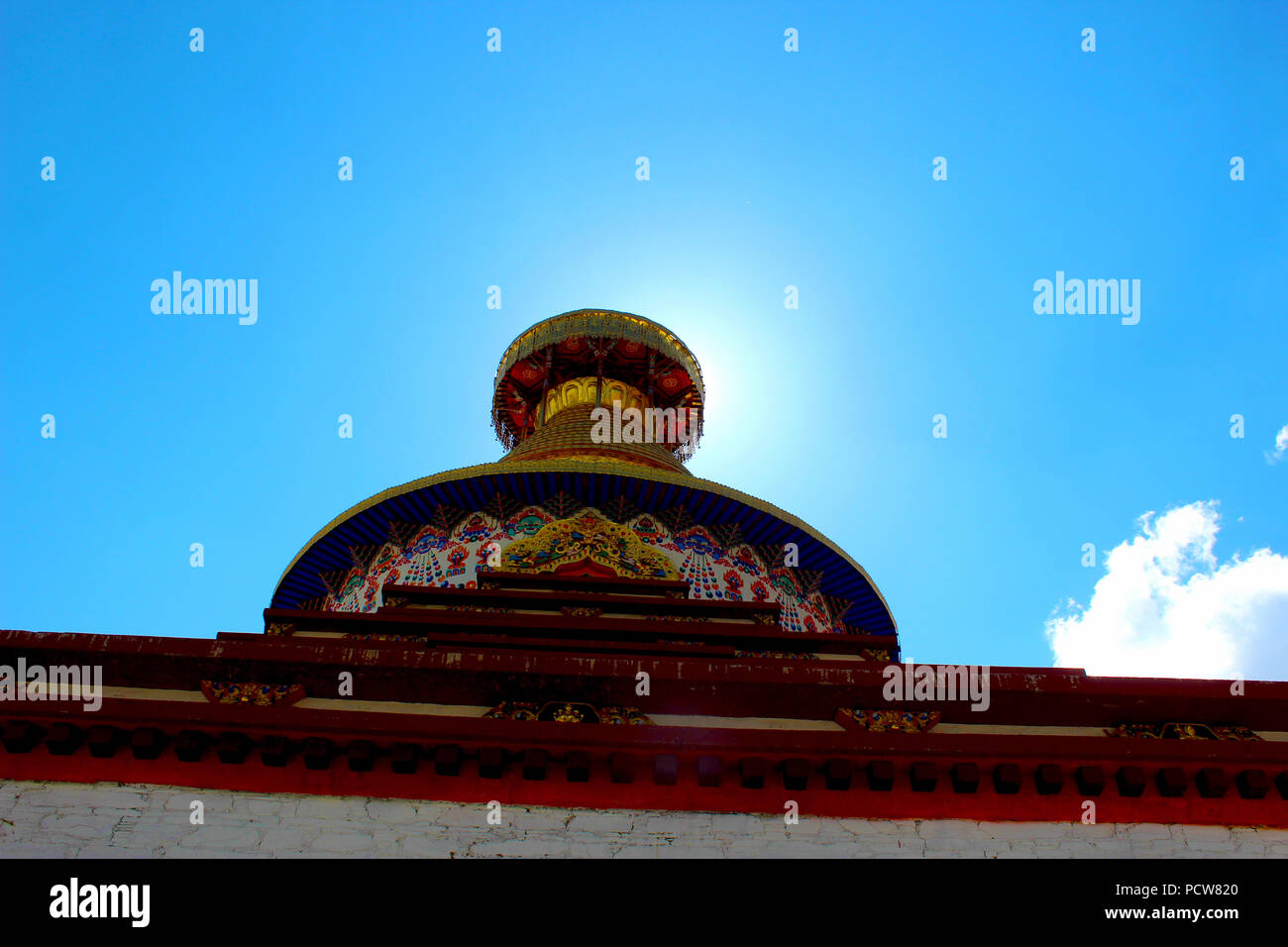 Tibetan Buddhist temple in Amdo, Tibet Stock Photo