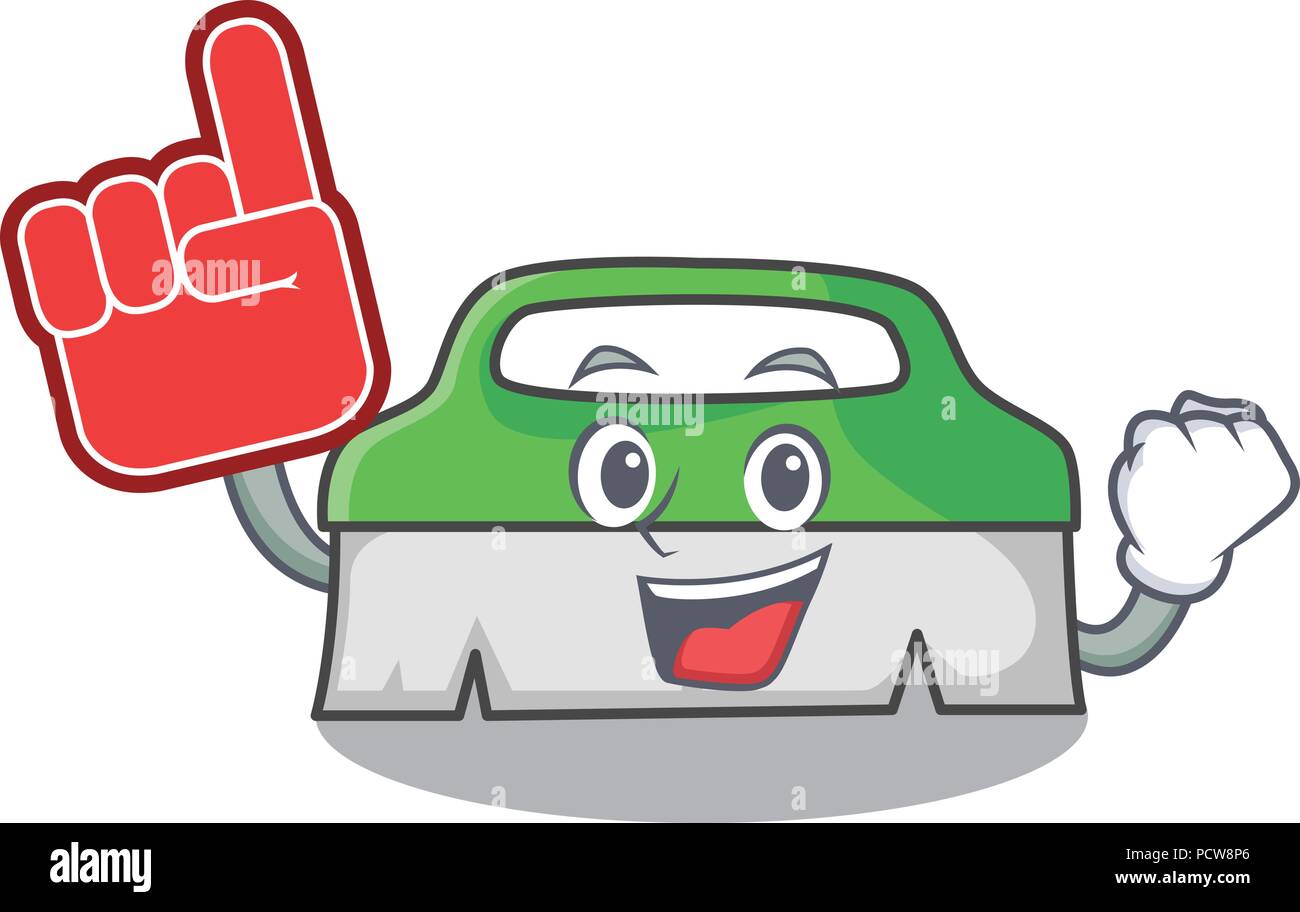 Foam finger scrub brush mascot cartoon Stock Vector Image & Art Alamy