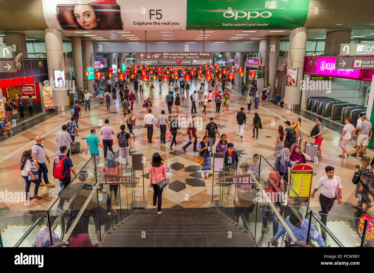 Kuala Lumpur, Malaysia - Feb 7,2017 : Nu Sentral It is the Malaysia’s largest rail transport hub.People can seen exploring around it. Stock Photo