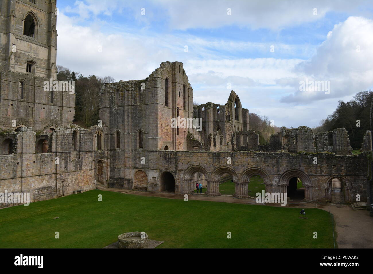 A visit to Fountains Abbey Stock Photo