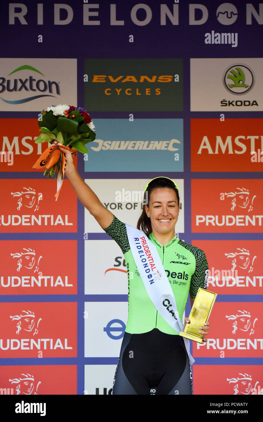 Sprint winner Dani Rowe of Waowdeals Procycling at the Prudential ...