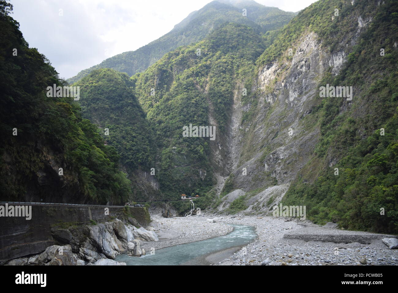 Landscape inside Taroko National Park in Hualien county, Taiwan Stock Photo