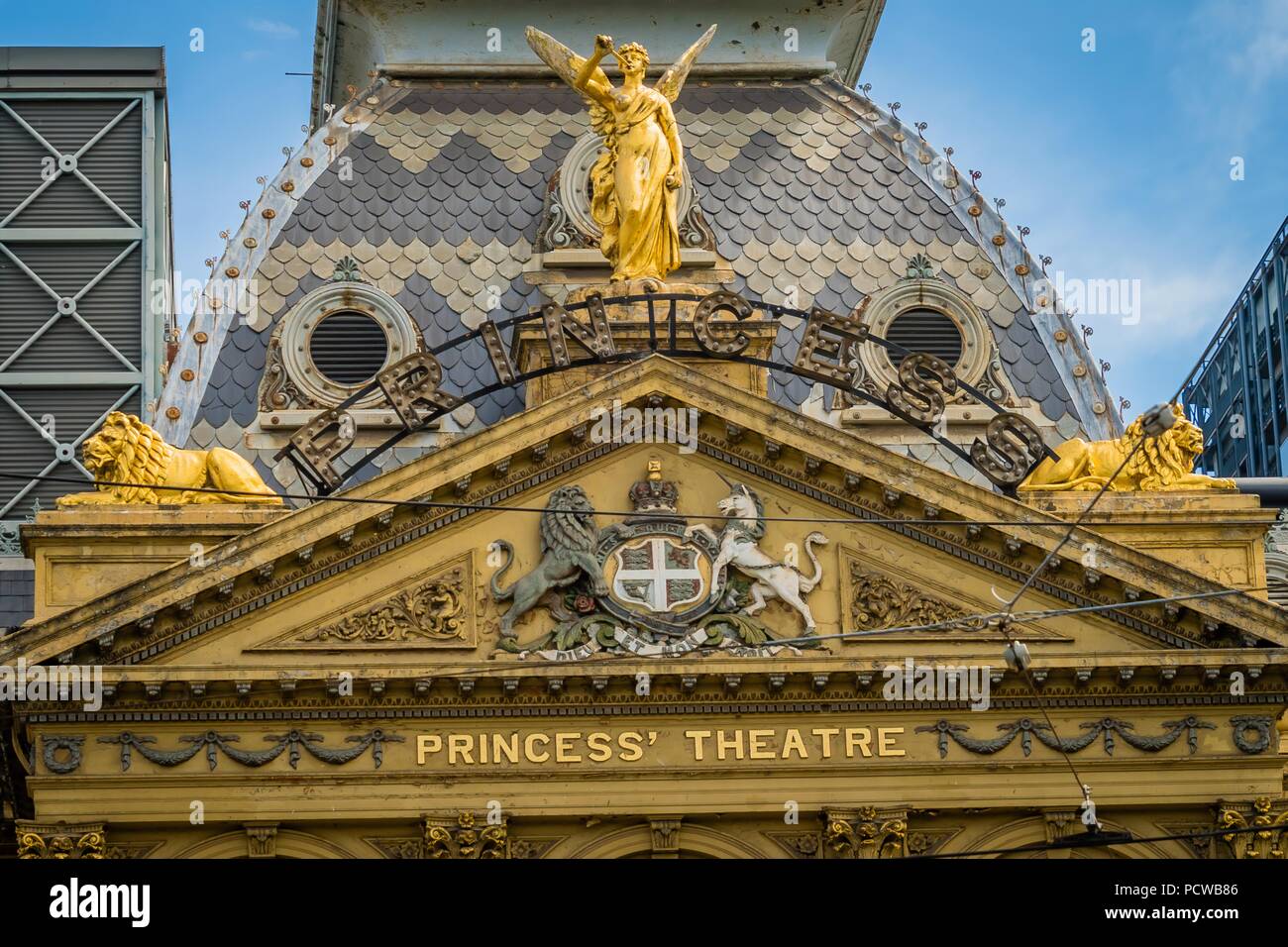 Princess theatre building in Melbourne, Victoria, Australia Stock Photo