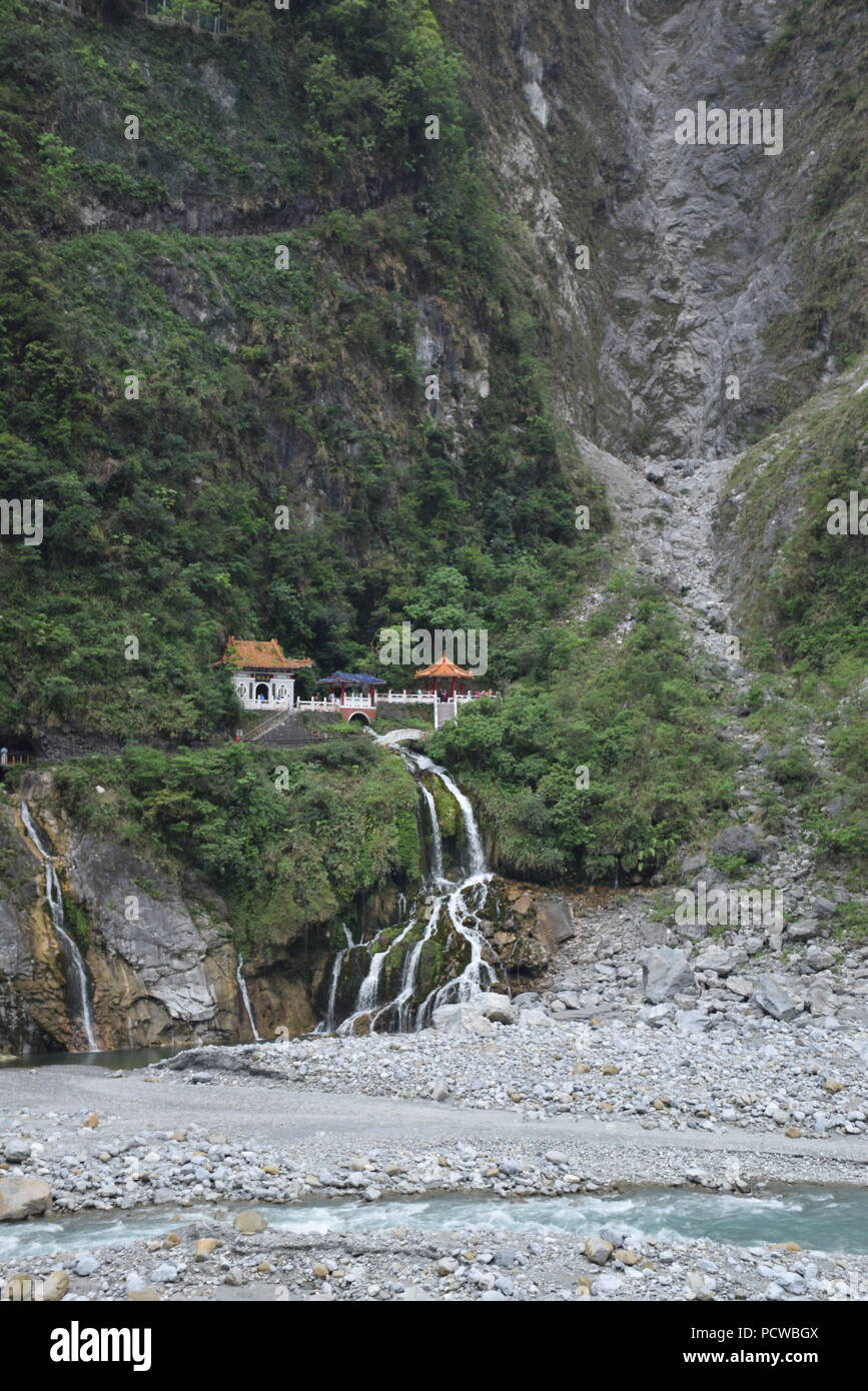 View of Eternal Spring Shrine inside Taroko National Park in Hualien