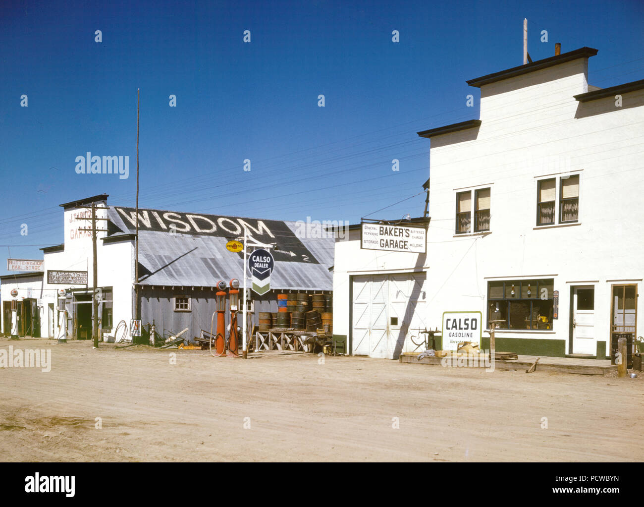 Photograph Shows Sign On Pole Calso Sign Above Double Doors