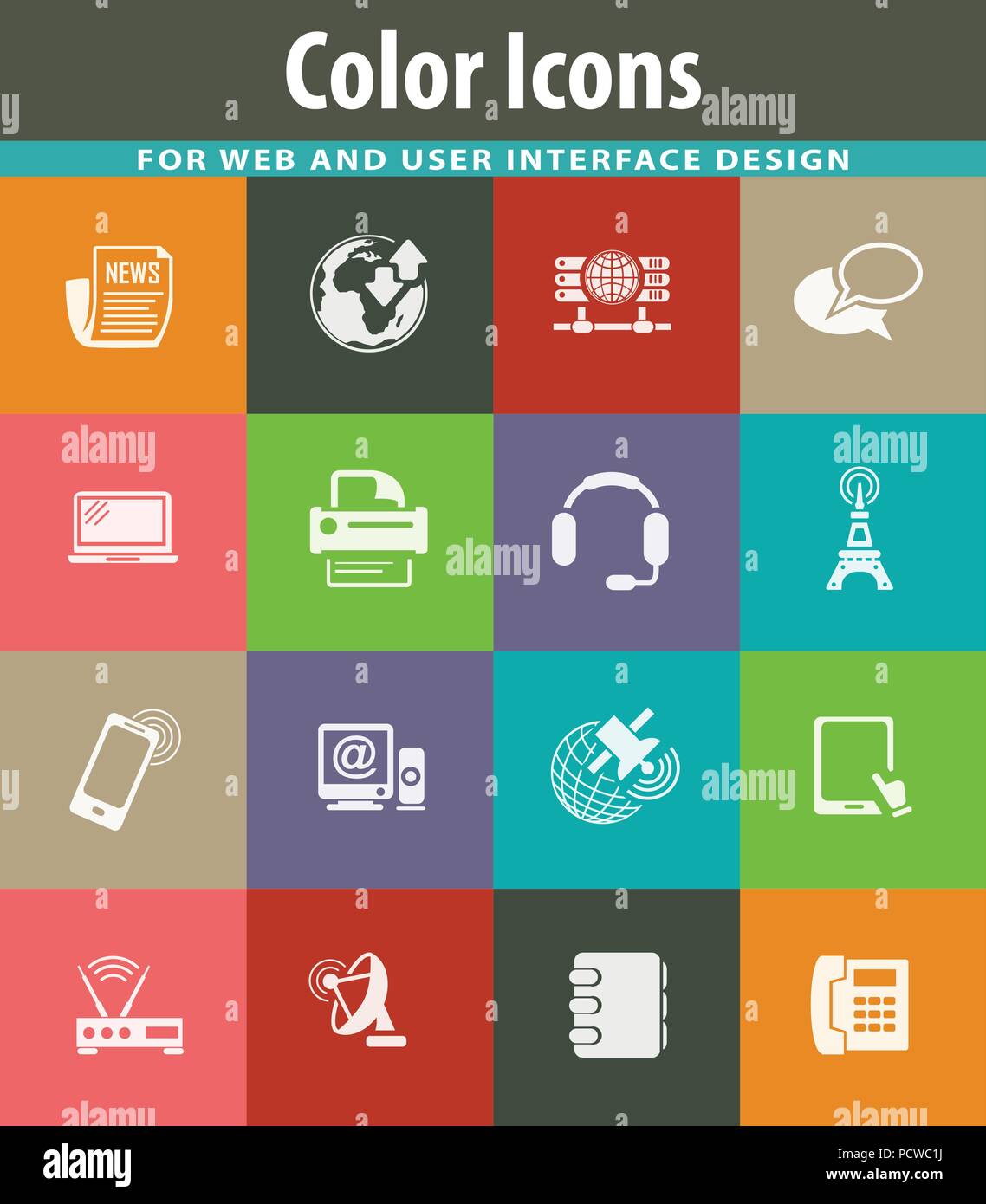 Communication Icons Set Stock Vector Image And Art Alamy 