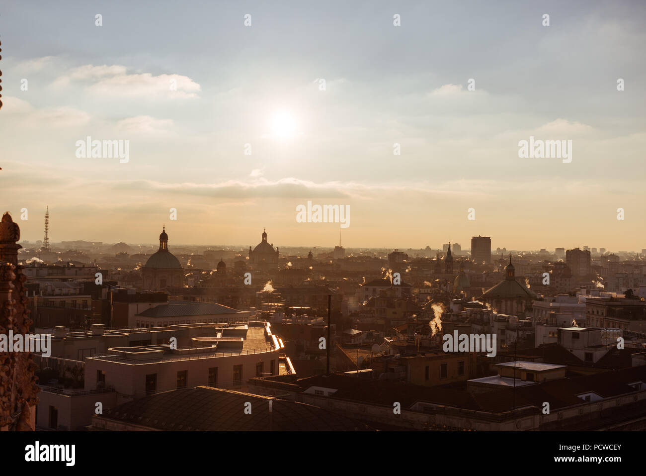 aerial photography of the old city Stock Photo - Alamy