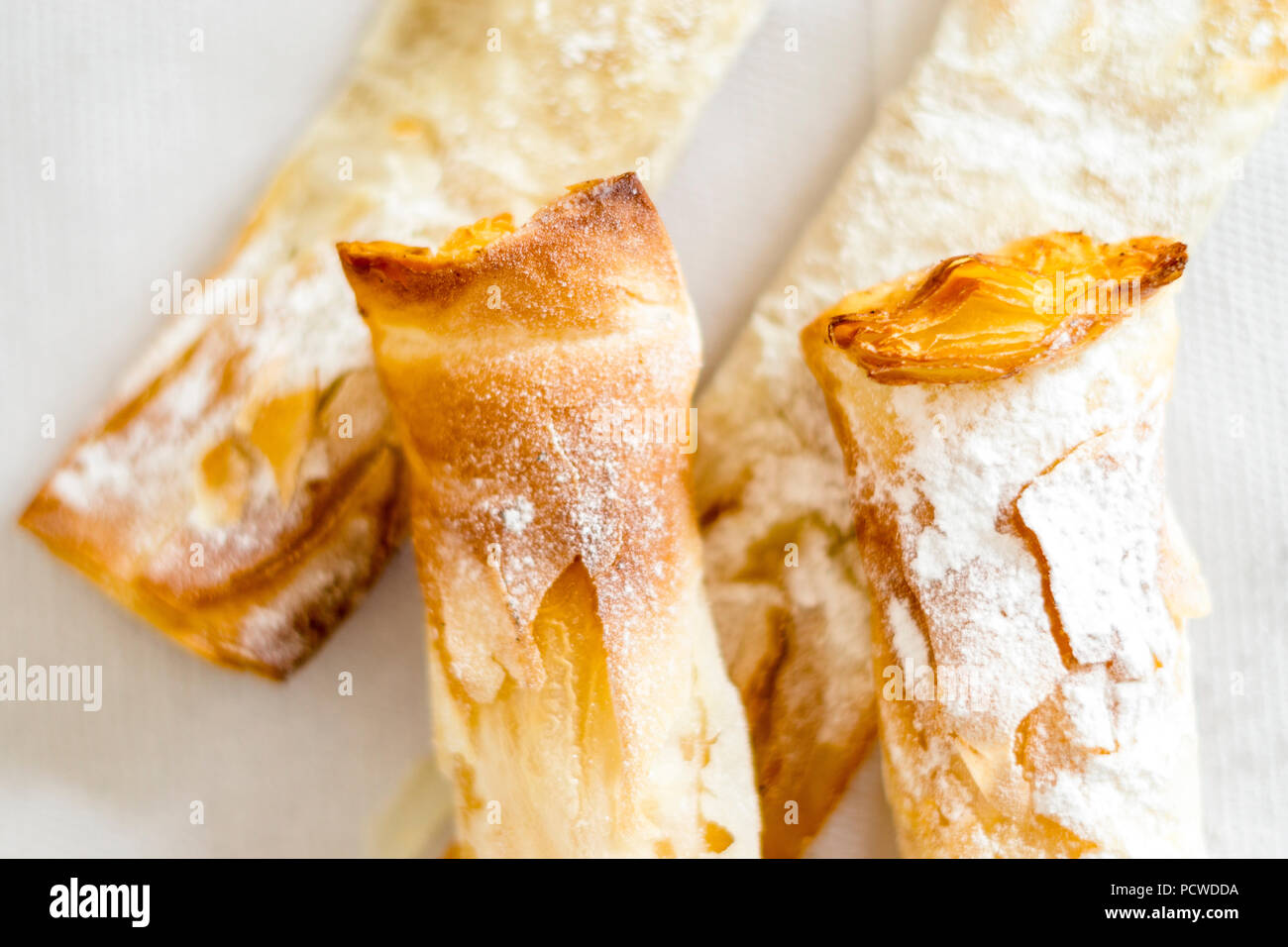 Traditional portuguese sweet pastry from Sintra called travesseiro,  Portugal Stock Photo - Alamy